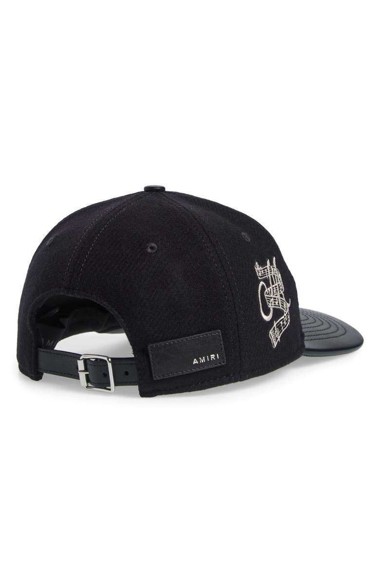 AMIRI Hollywood Music Club Wool Blend Adjustable Baseball Cap, Alternate, color, 
