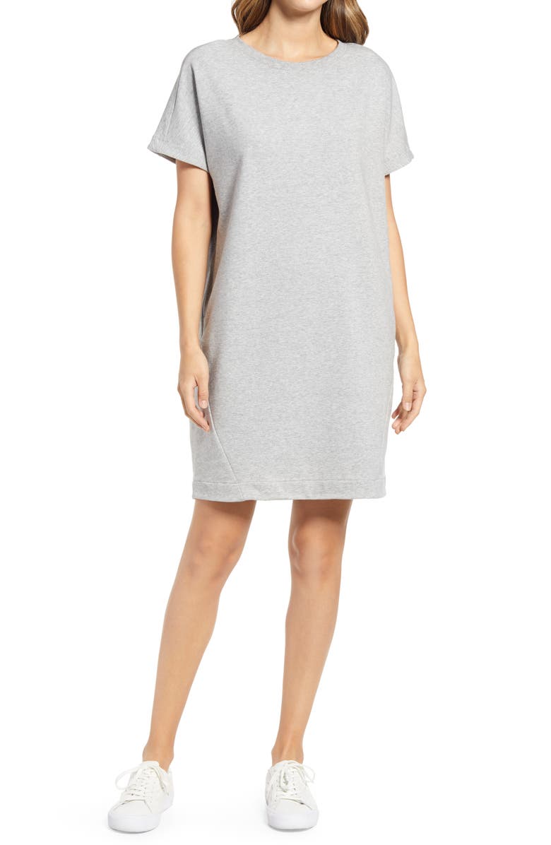 Caslon<sup>®</sup> Crewneck T-Shirt Dress, Main, color,