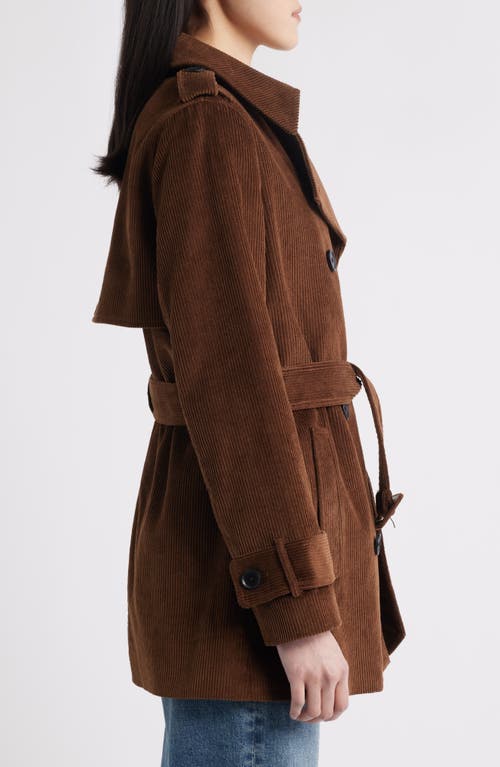 Bcbg Belted Corduroy Trench Coat