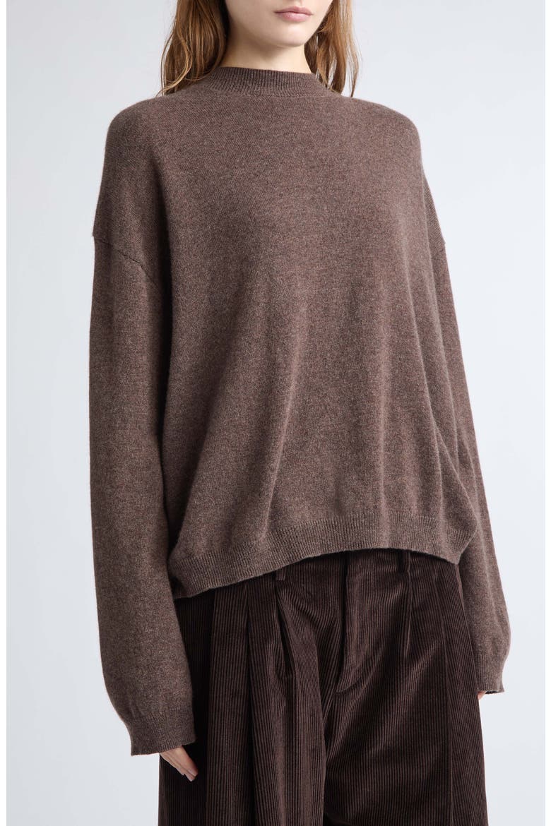 The Boxy Mockneck Cashmere Sweater, Alternate, color, TAUPE