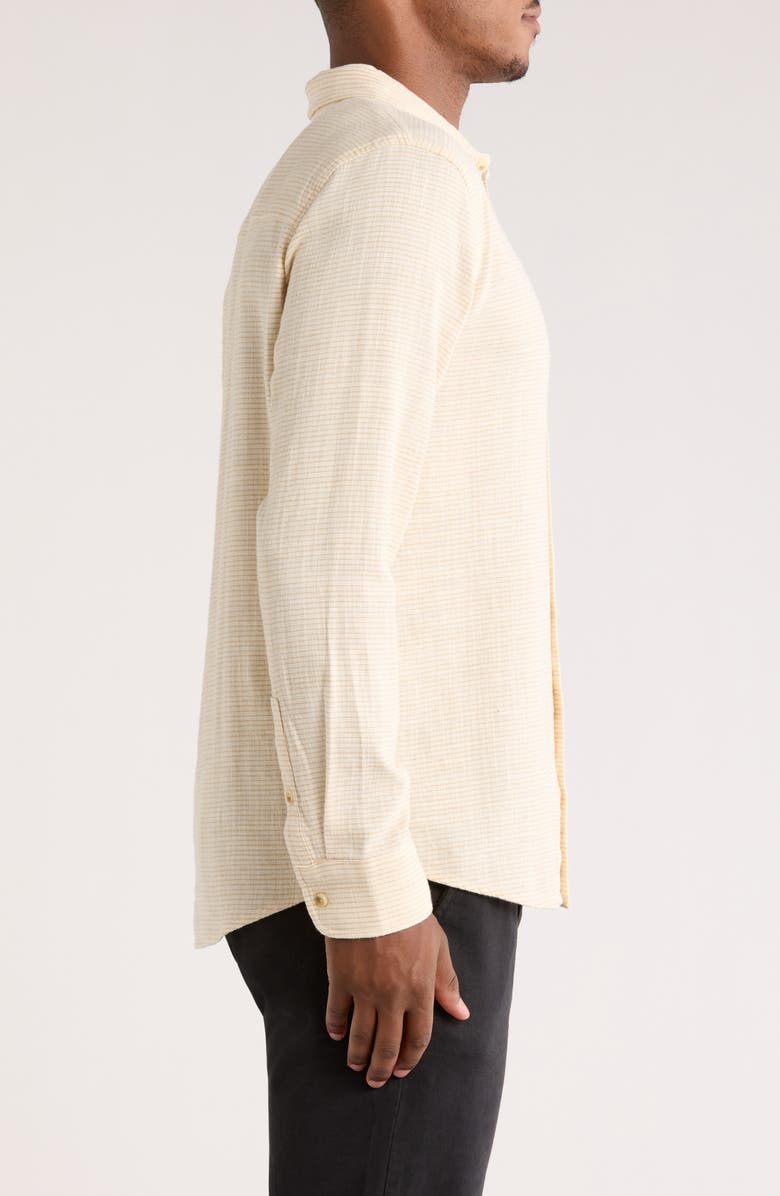 Marine Layer Classic Stripe Stretch Cotton Button-Up Shirt, Alternate, color, Natural Stripe