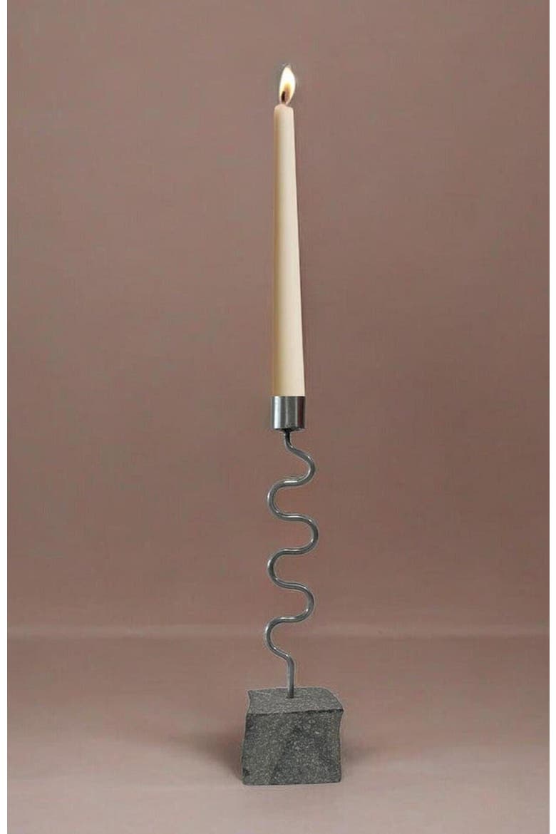 Amara Candle Holder by Diego Olivero Studio, Alternate, color, Grey
