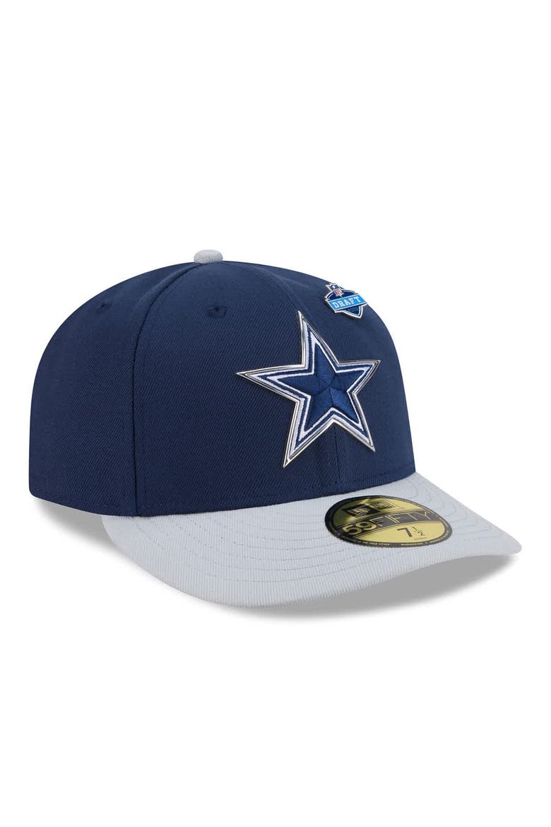 Men's New Era  Navy/Silver Dallas Cowboys 2026 NFL Draft Pre-Curved 59FIFTY Fitted Hat, Alternate, color, Navy