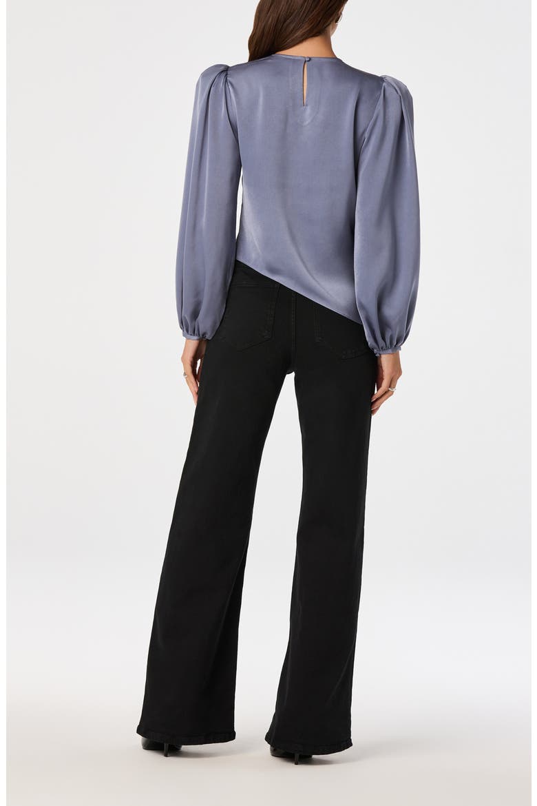 Beatrice Satin Drape Top, Alternate, color, SLATE BLUE