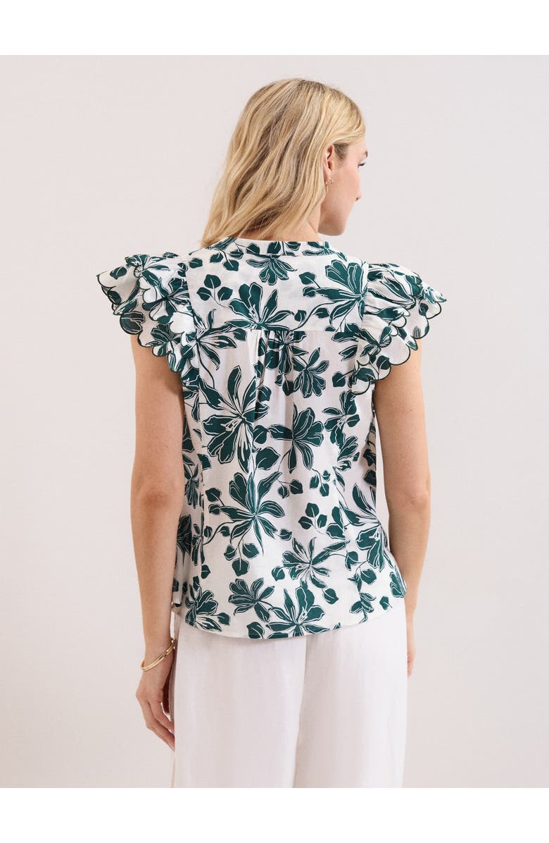 Phase Eight Rena Cotton Blouse, Alternate, color, Green