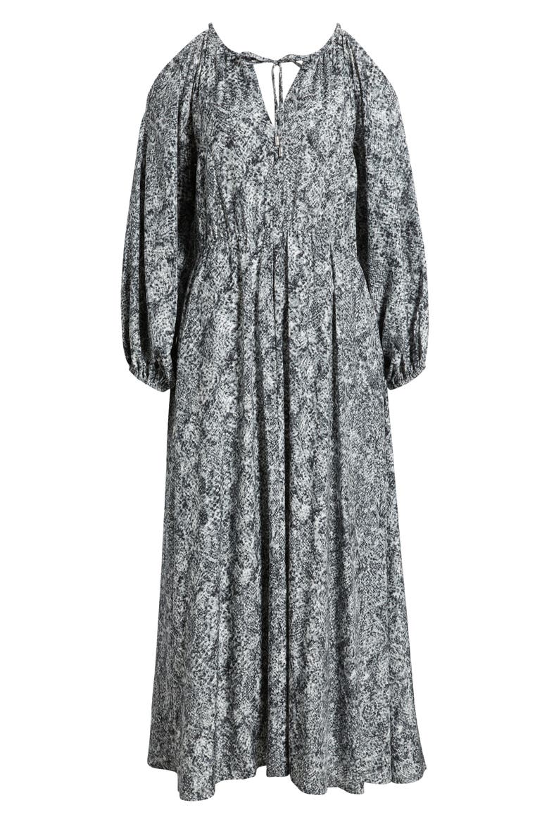 Playa Python Long Sleeve Maxi Dress, Alternate, color, SHADOW