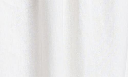 Shop Wayf Adelina Shirred Linen Blend Midi Dress In Ivory
