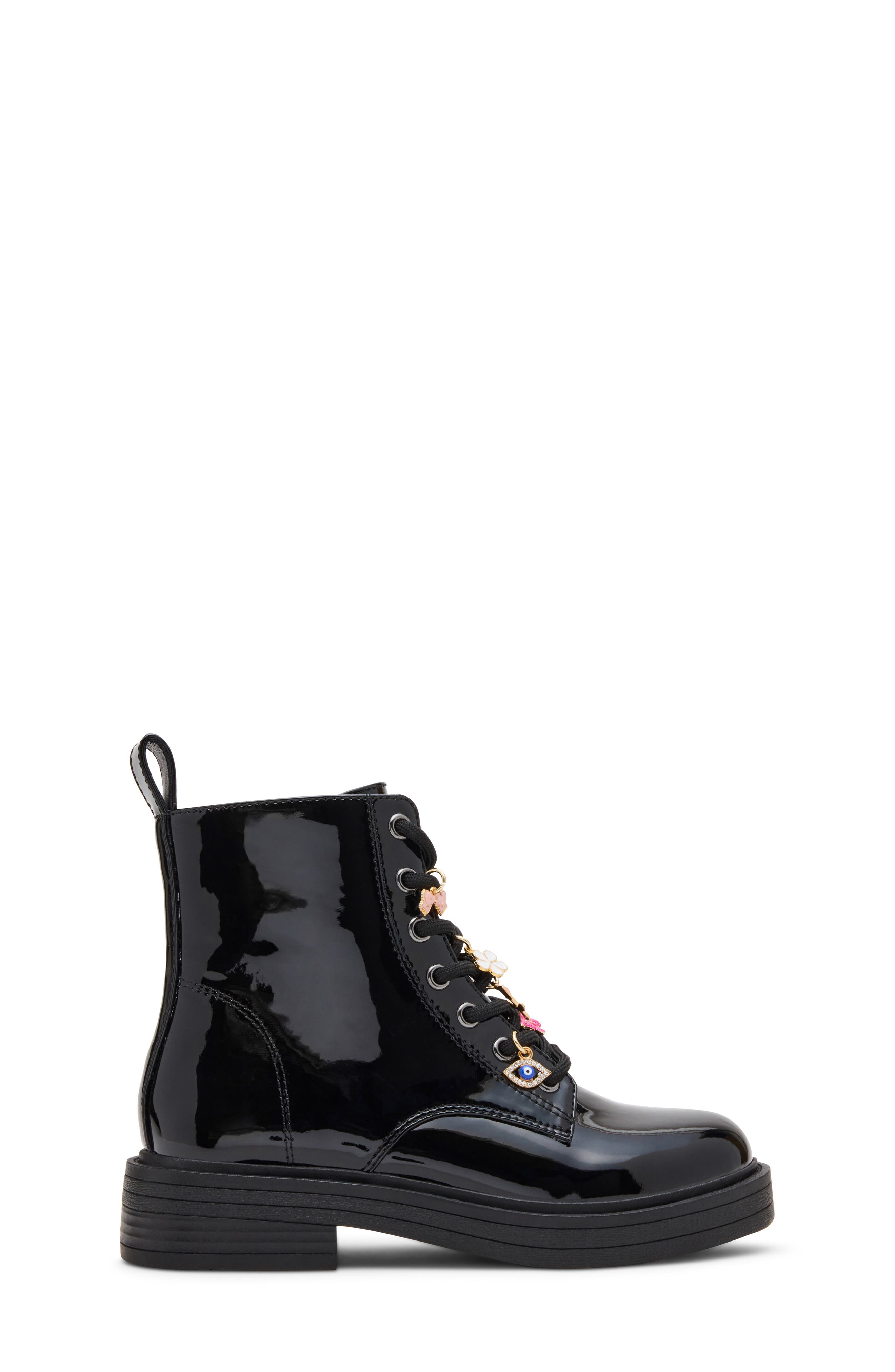 Steve Madden Kids' Romi Patent Boot, Alternate, color, Black Patent