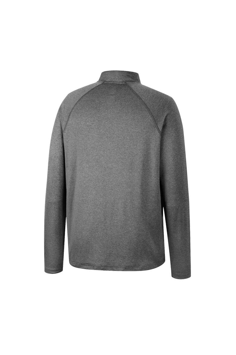 Men's Colosseum Heathered Gray LSU Tigers Earth First Raglan Quarter-Zip Windshirt, Alternate, color, Heather Gray