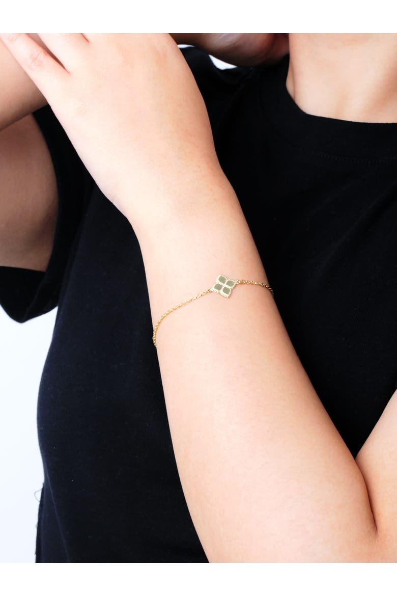 Clover Chain Bracelet in 14K Gold, 12mm, Alternate, color, Yellow Gold