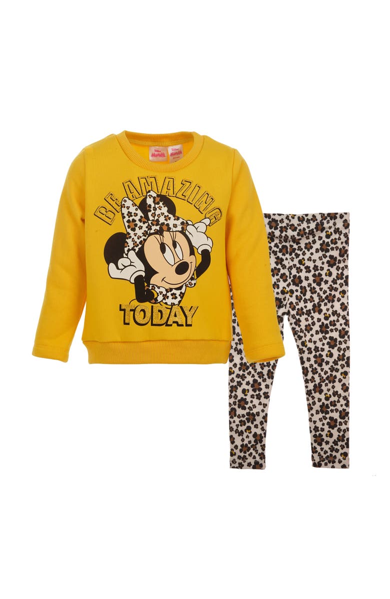 Disney Sweatshirt & Leggings Set, Main, color, Yellow