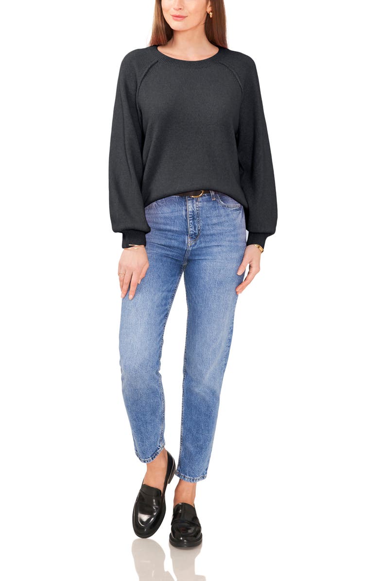 Vince Camuto Raglan Sleeve Sweater, Alternate, color, Medium Heather Grey