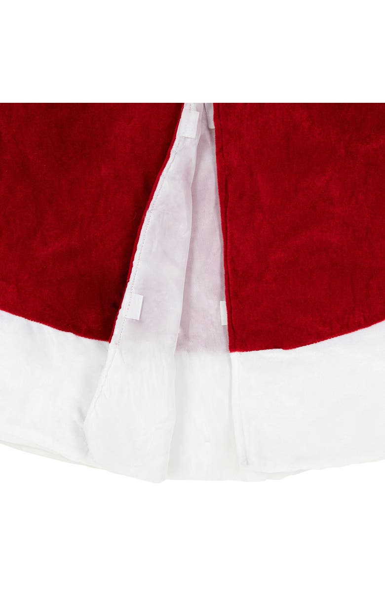 Northlight Velveteen Christmas Tree Skirt - 60" - Red and White, Alternate, color, Red