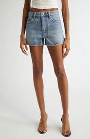 Alexander Wang High Waist Denim Carpenter Shorts