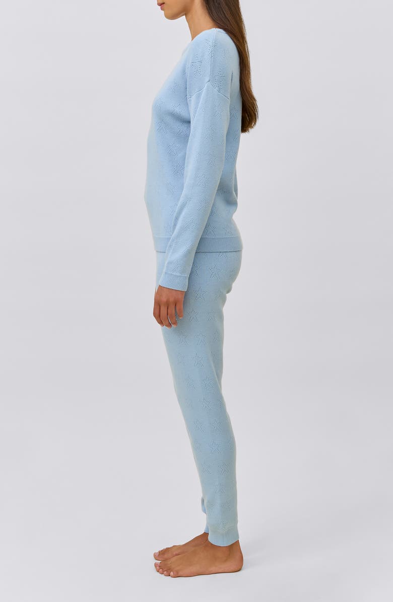 Papinelle Pointelle Pajamas, Alternate, color, Winter Blue