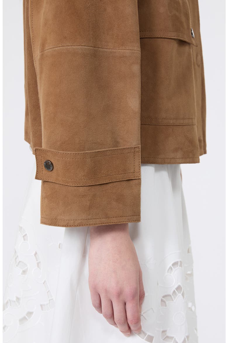 Abito Suede Jacket, Alternate, color, HAZELNUT BROWN