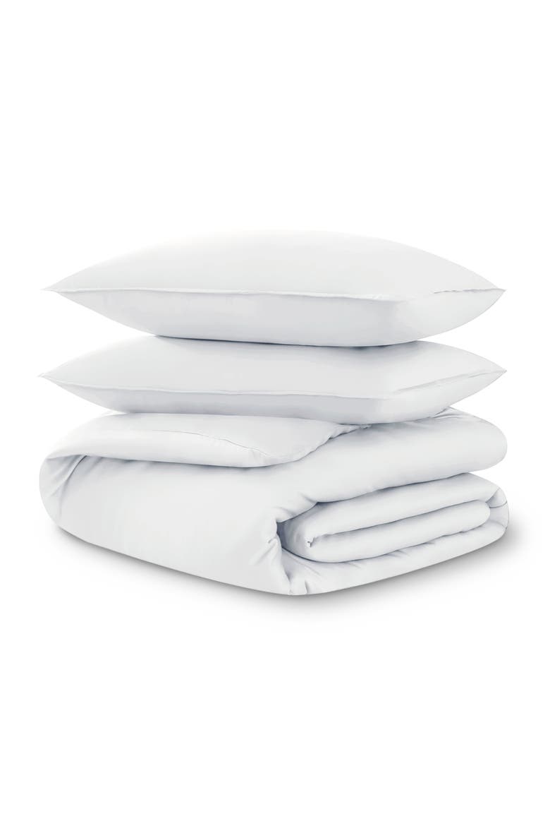 TENCEL Lyocell Duvet Cover Set, Main, color, White