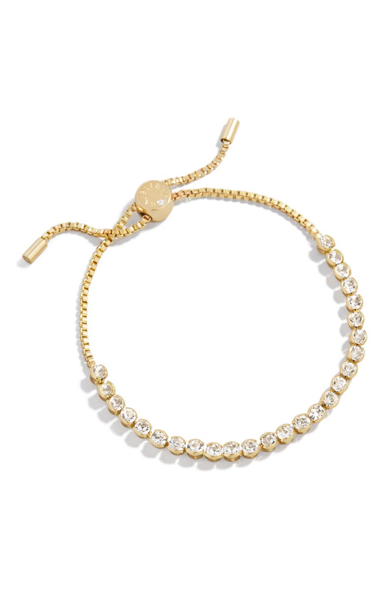 BaubleBar Tennis Slider Bracelet, Main, color, Gold/ Clear