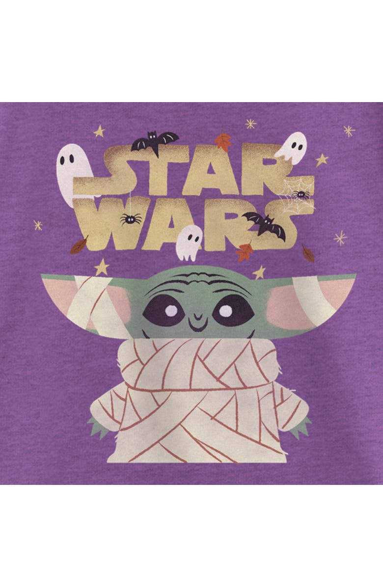Star Wars: The Mandalorian Girl's Star Wars The Mandalorian Halloween Grogu Mummy  Graphic T-Shirt, Alternate, color, Purple Berry