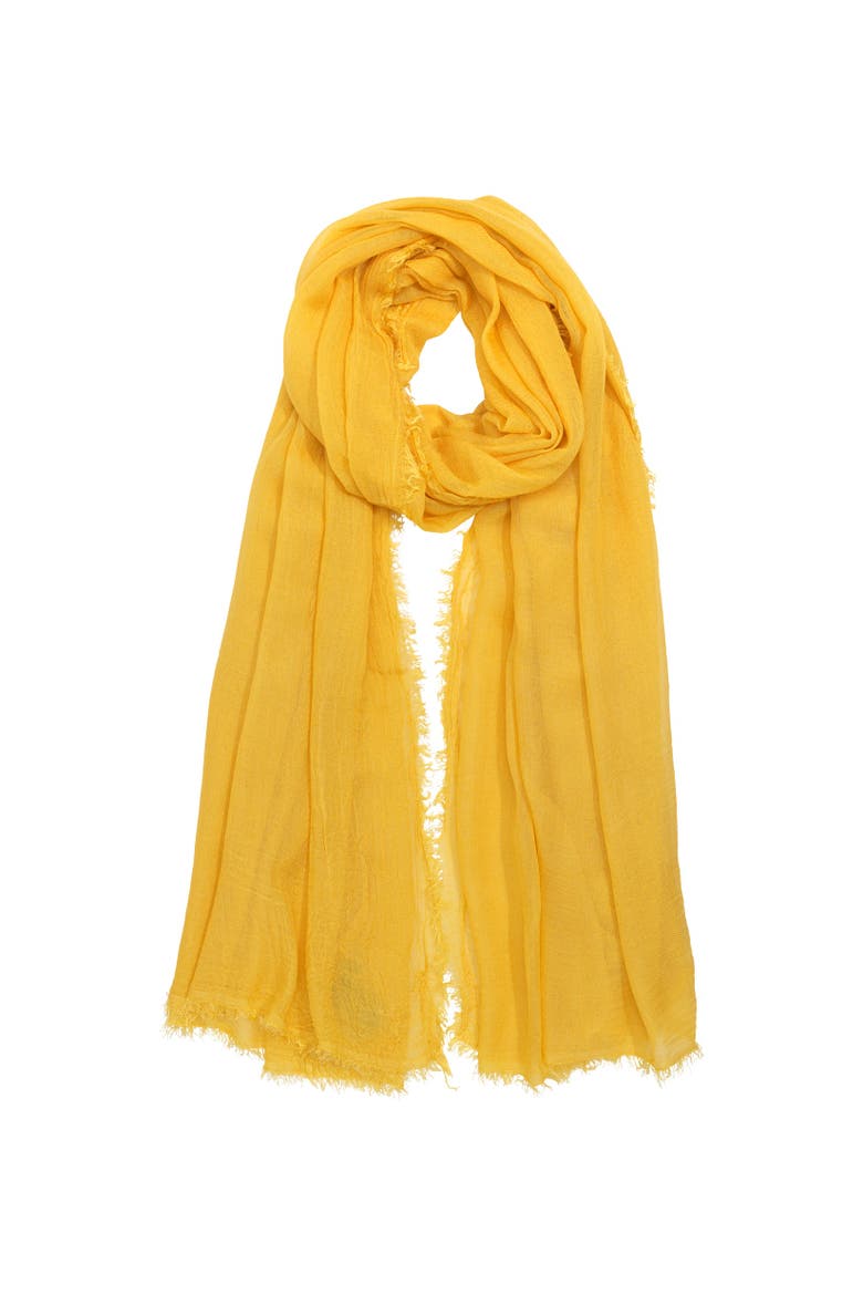 Essential Modal-Silk Blend Crinkle Wrap, Main, color, Sulphur