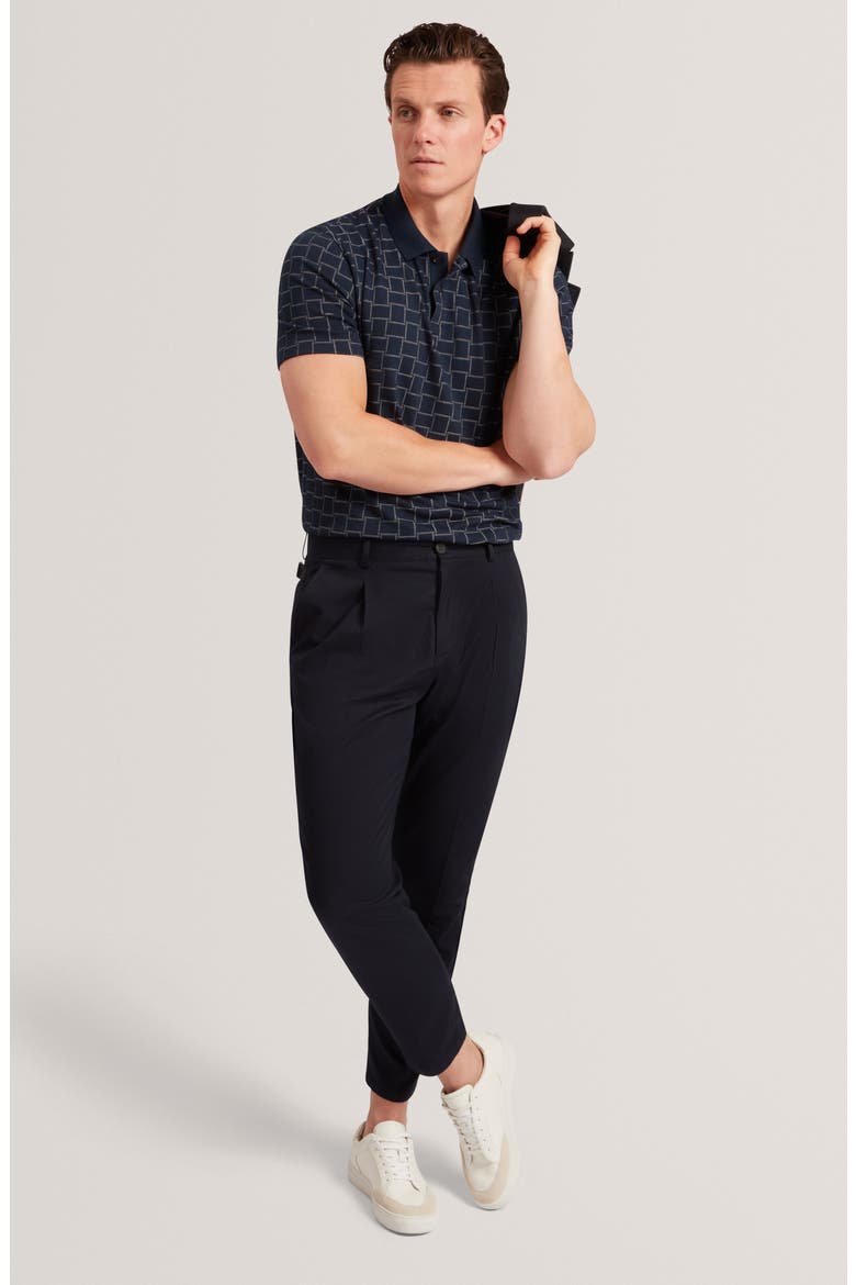 Eduard Jacquard Polo, Alternate, color, NAVY