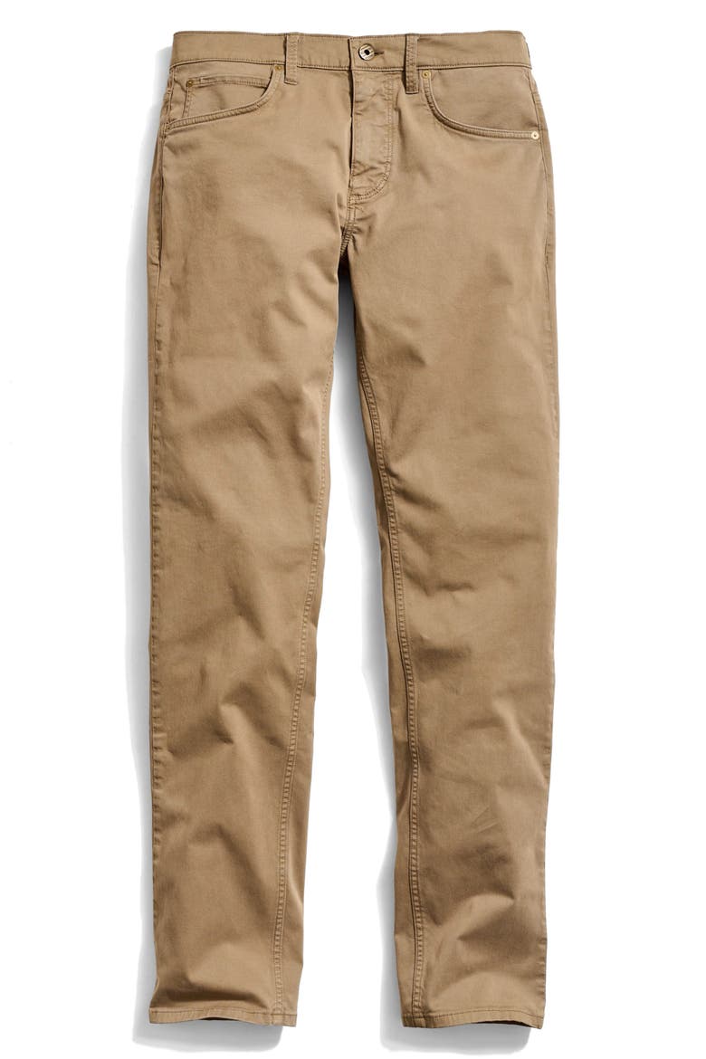 Cochran Stretch Cotton Five Pocket Pants, Main, color, MOSS GREEN