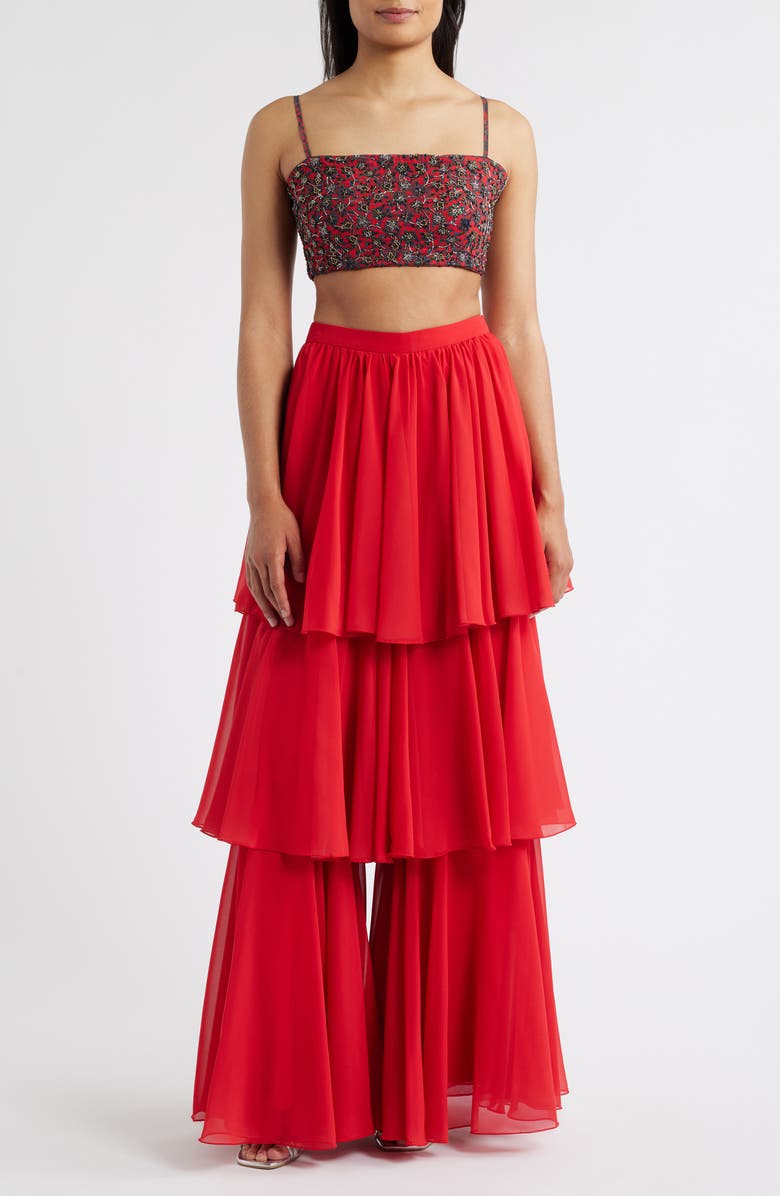 Mirza Choli & Palazzo Pants Set with Dupatta