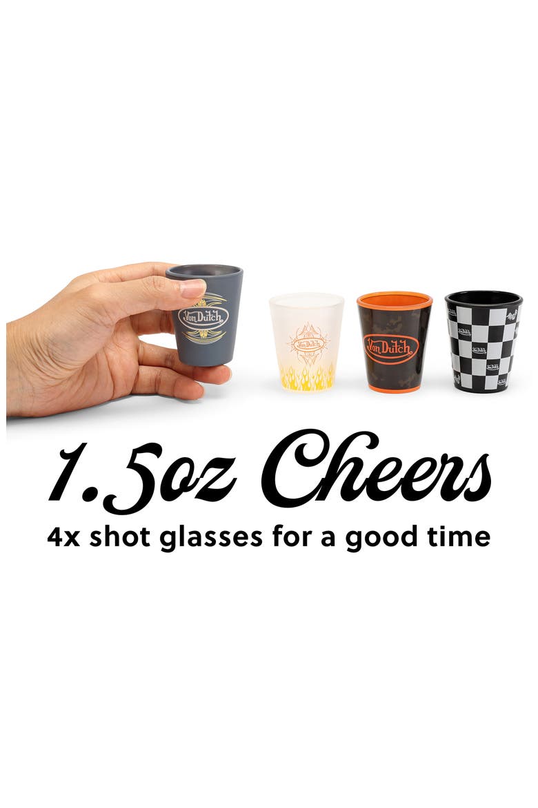 Iconic 4-Piece Shot Glass Set, Alternate, color, Urban