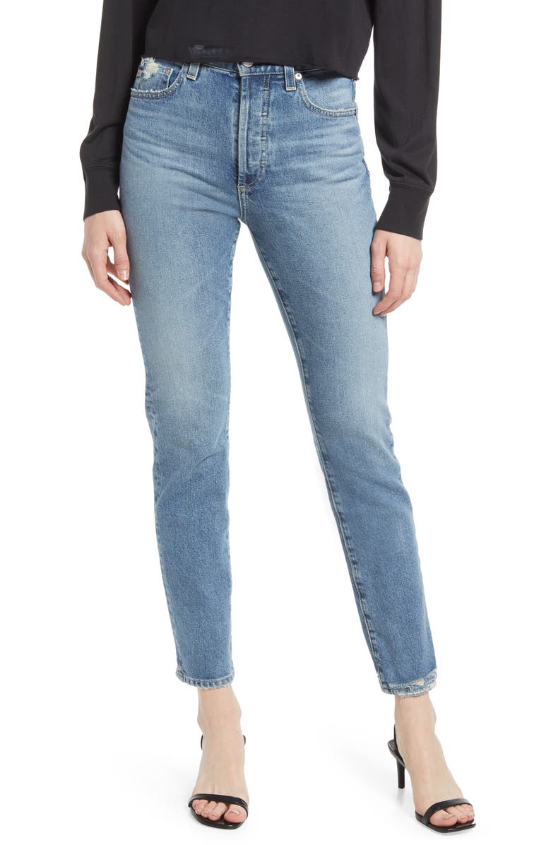 AG The Alexxis Slim Straight Leg Jeans, Main, color, 18 Years Presto