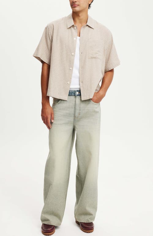 Shop Cotton On Super Baggy Reverse Jean In Backwards Blue