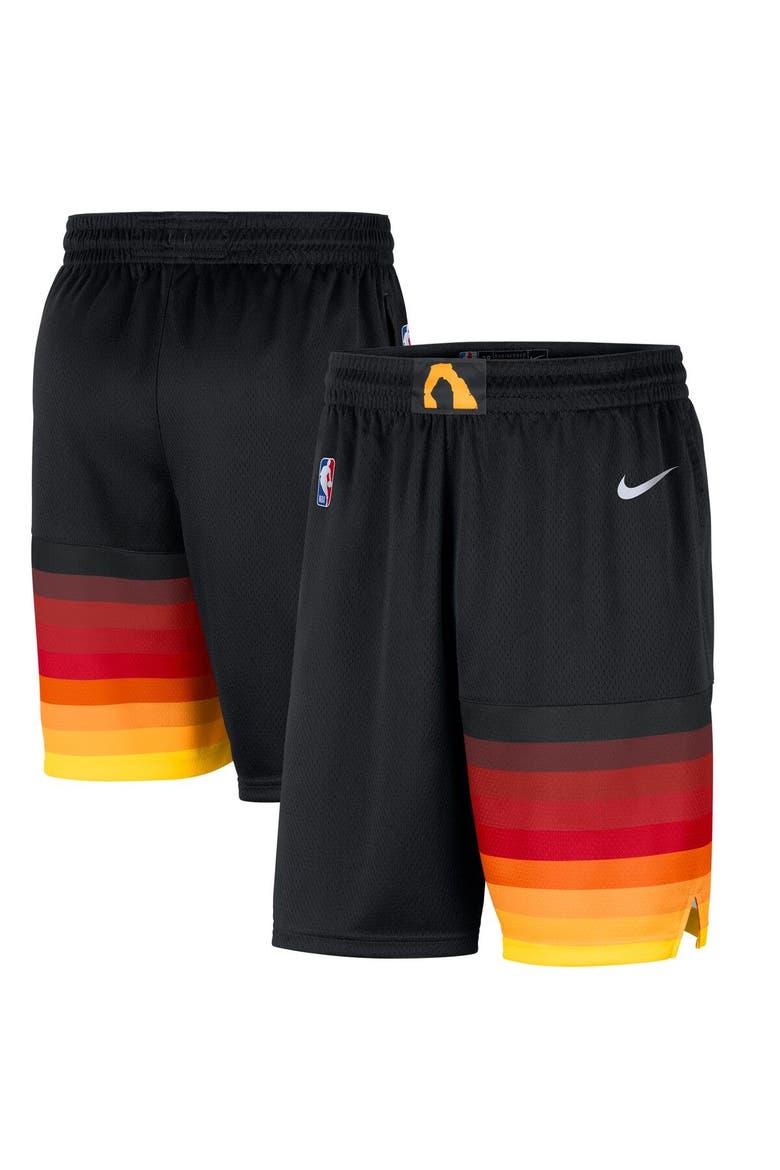 Men's Nike Black Utah Jazz 2020/21 City Edition Swingman Shorts, Main, color, Black