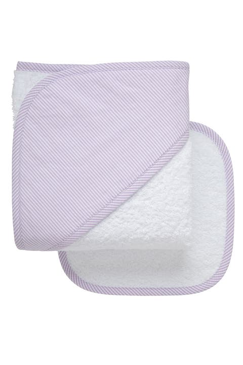 Seersucker Stripe Hooded Towel & Washcloth Set (Baby & Toddler)