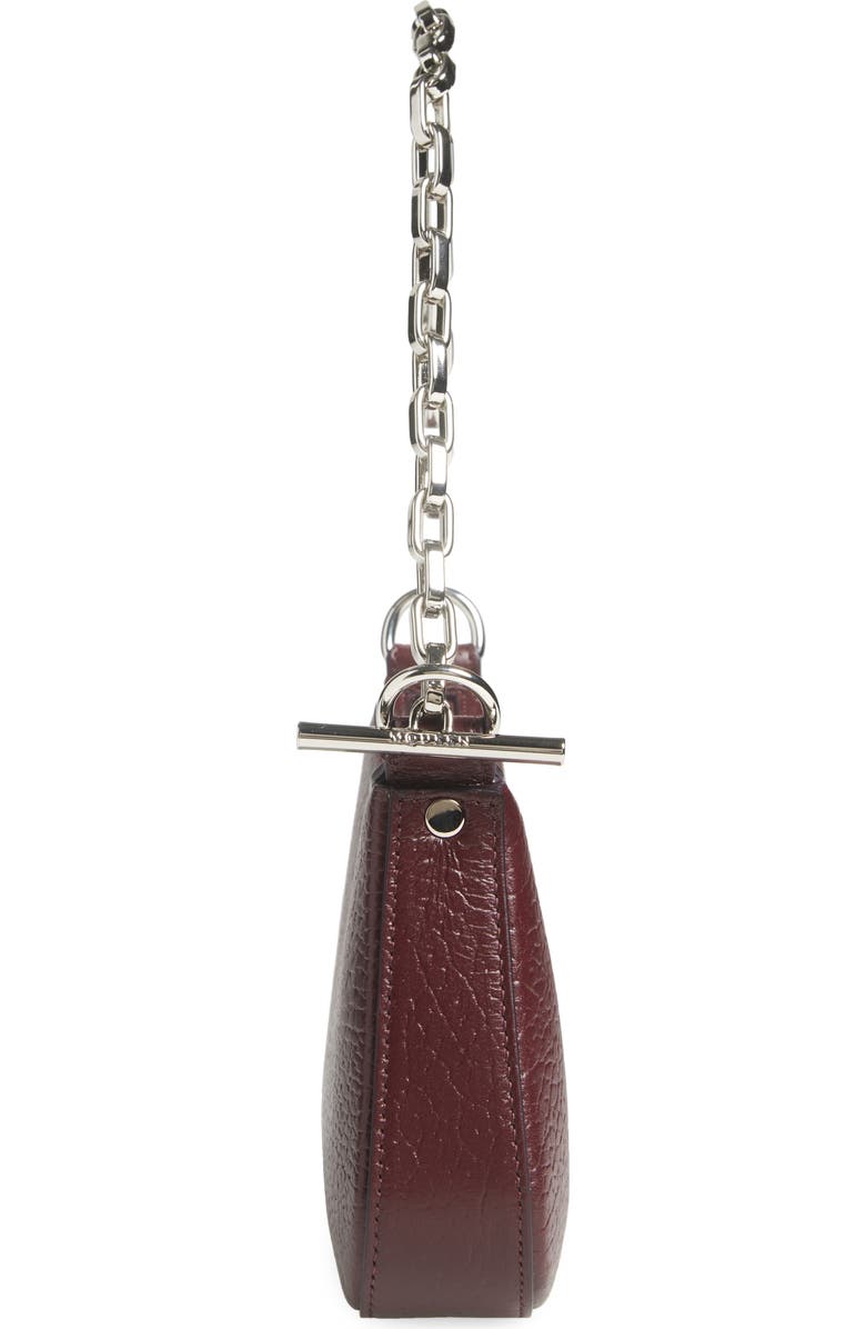 McQueen Mini T-Bar Handbag, Alternate, color, Cranberry/ Silver
