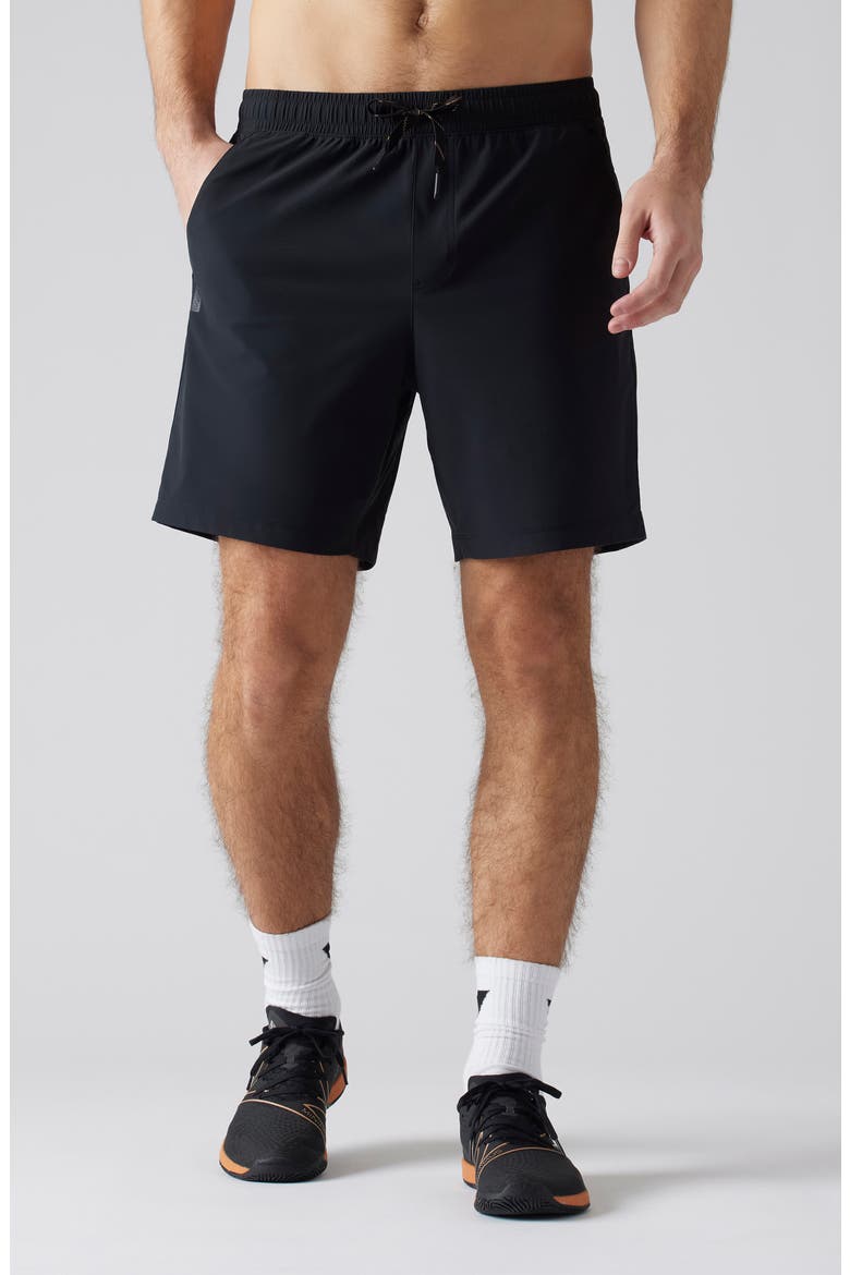 Pursuit 7-Inch Unlined Training Shorts, Main, color, BLACK
