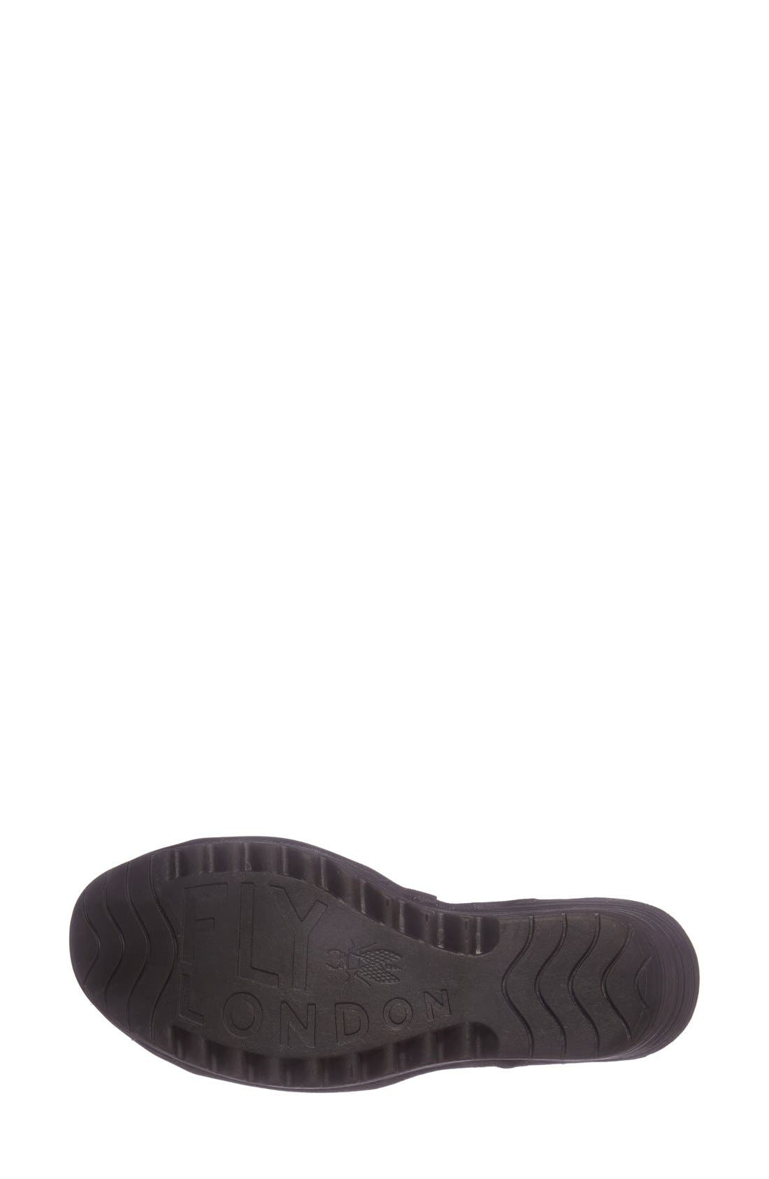 'Yaga' Platform Wedge Sandal, Alternate, color, BLACK LEATHER