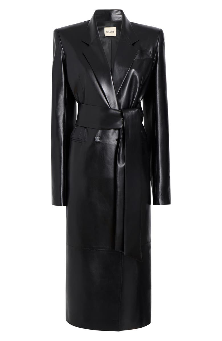 Khaite Lolo Lambskin Leather Long Coat, Alternate, color, 