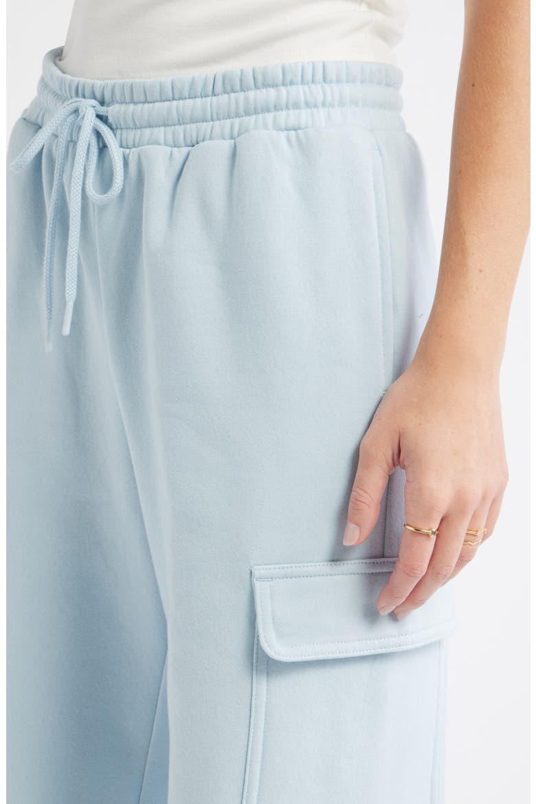 Baggy Wide Leg Cargo Sweatpants, Alternate, color, BLUE SKYRIDE