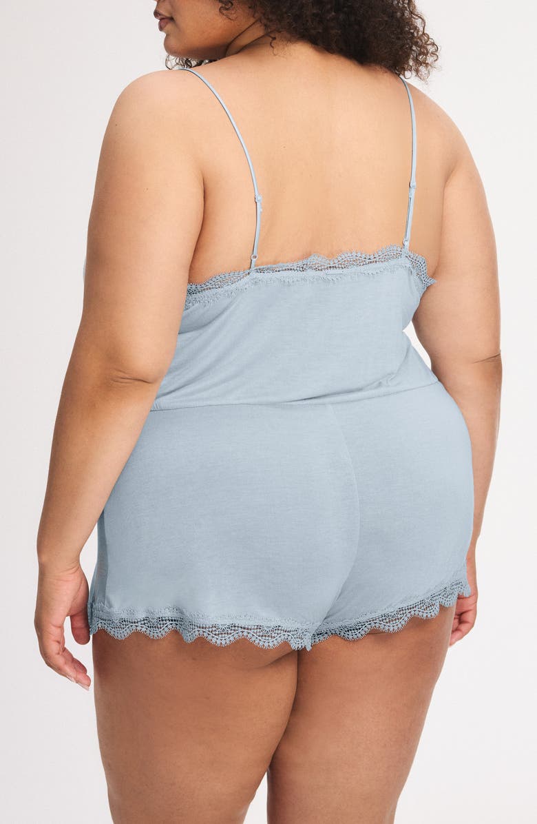 SAVAGE X FENTY Gossamer Dreams Sleep Romper, Alternate, color, Bluebird