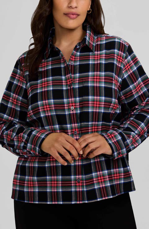 Jodie Plaid Button-Up Shirt