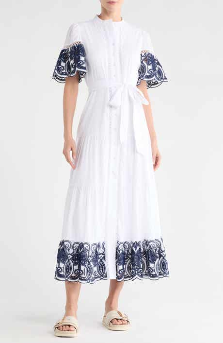 Love By Design Southampton Embroidered Maxi Shirtdress