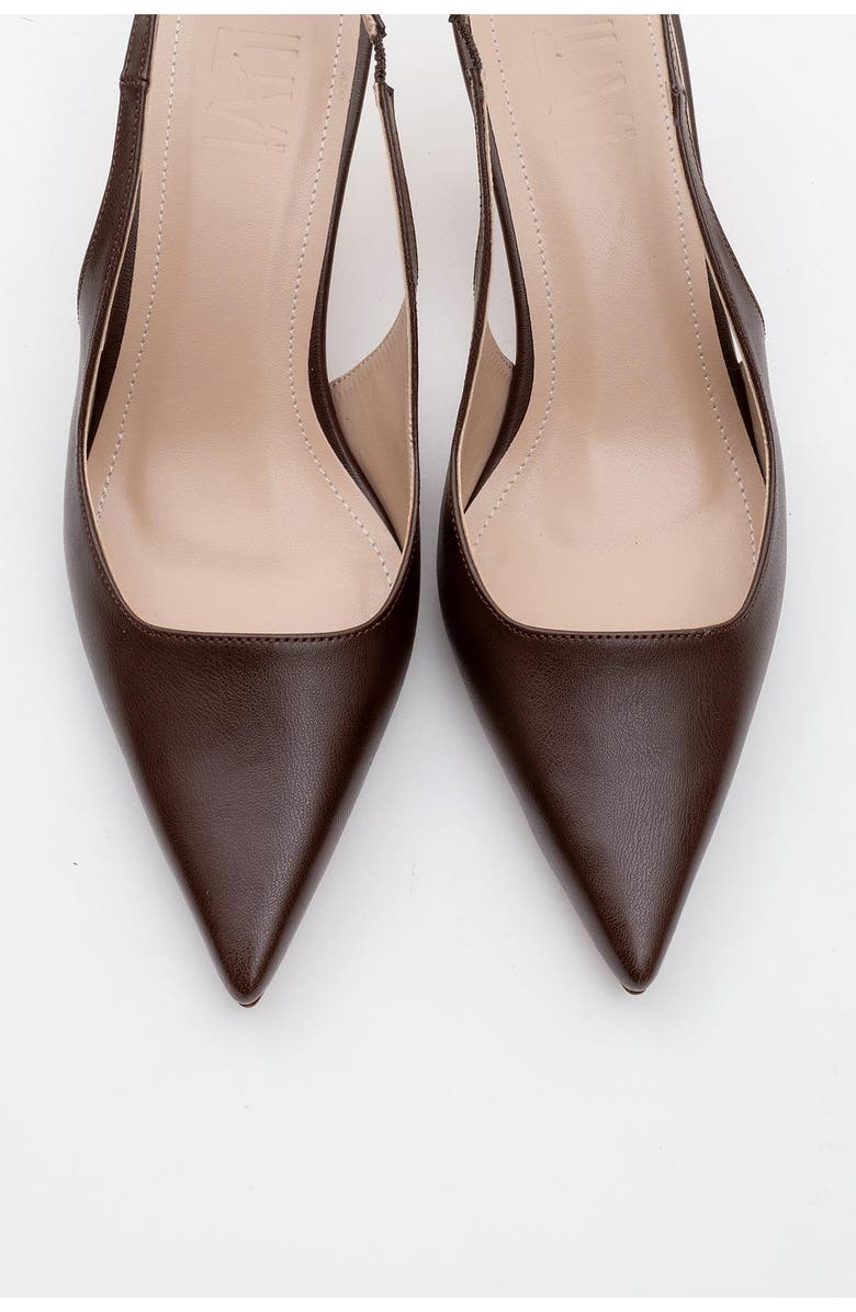 Prologue Shoes Marten Slingback Pointed Toe Pump, Alternate, color, Brown