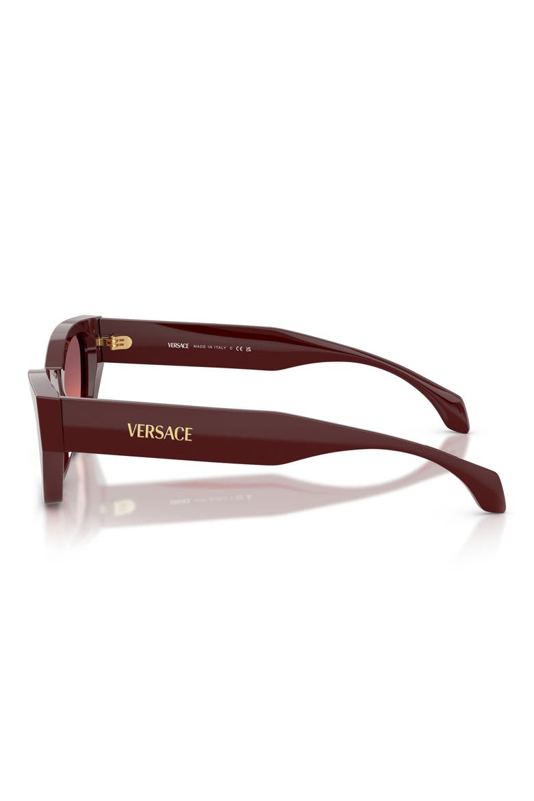 53mm Cat Eye Sunglasses, Alternate, color, SOLID RED / PINK VIOLET