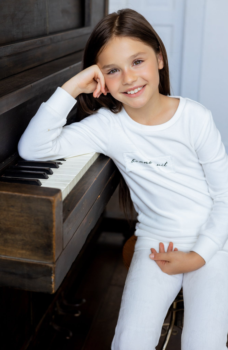 NoggiWear Velour Patch Footie, Alternate, color, White