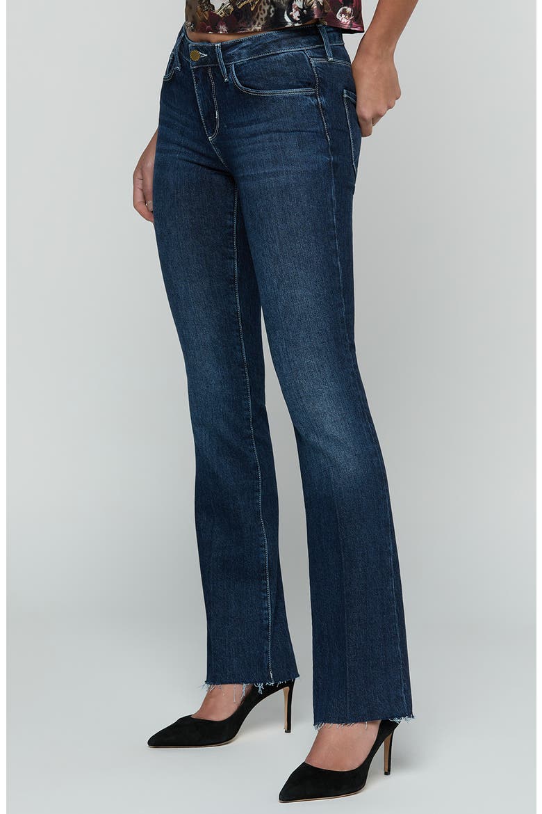 Ruth High Waist Raw Hem Straight Leg Jeans, Alternate, color, VANCOUVER