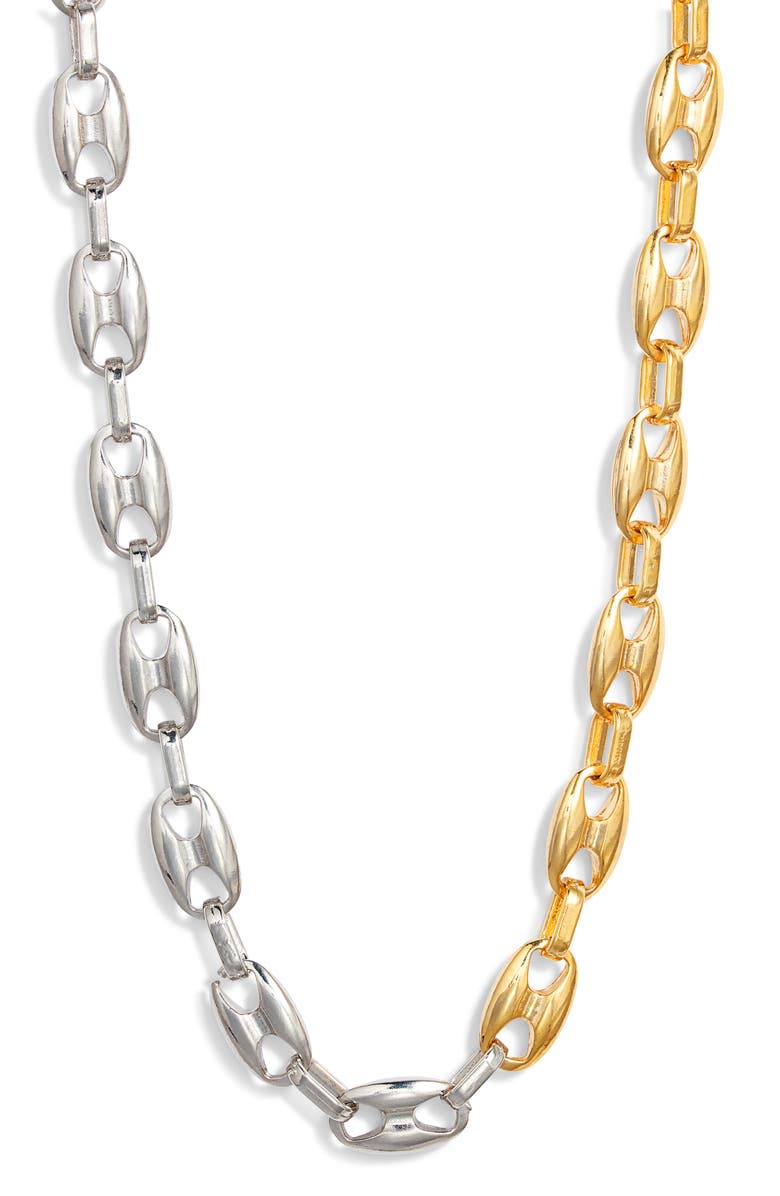 VIDAKUSH Duotone Mariner Choker Necklace, Alternate, color, Gold/ Silver
