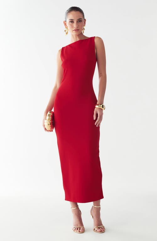 Bwldr Shian Midi Dress In Red