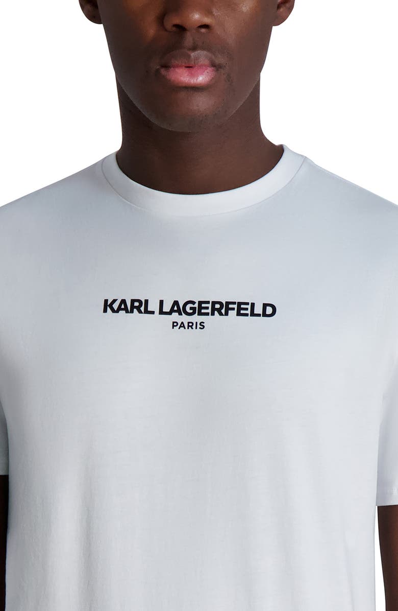 KARL LAGERFELD PARIS Core Logo Cotton T-Shirt, Alternate, color, White