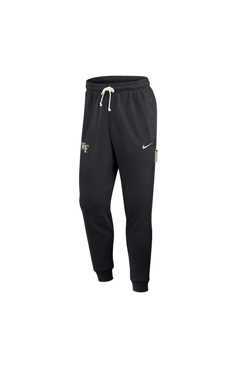 Nike Men's Nike Black Wake Forest Demon Deacons 2025 Sideline Standard Issue Dri-FIT Taper Sweatpants, Alternate, color, Black