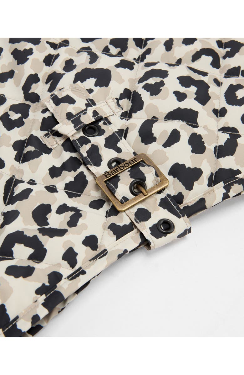Barbour Harley Quilted Leopard Dog Coat, Alternate, color, Jasmine Leopard