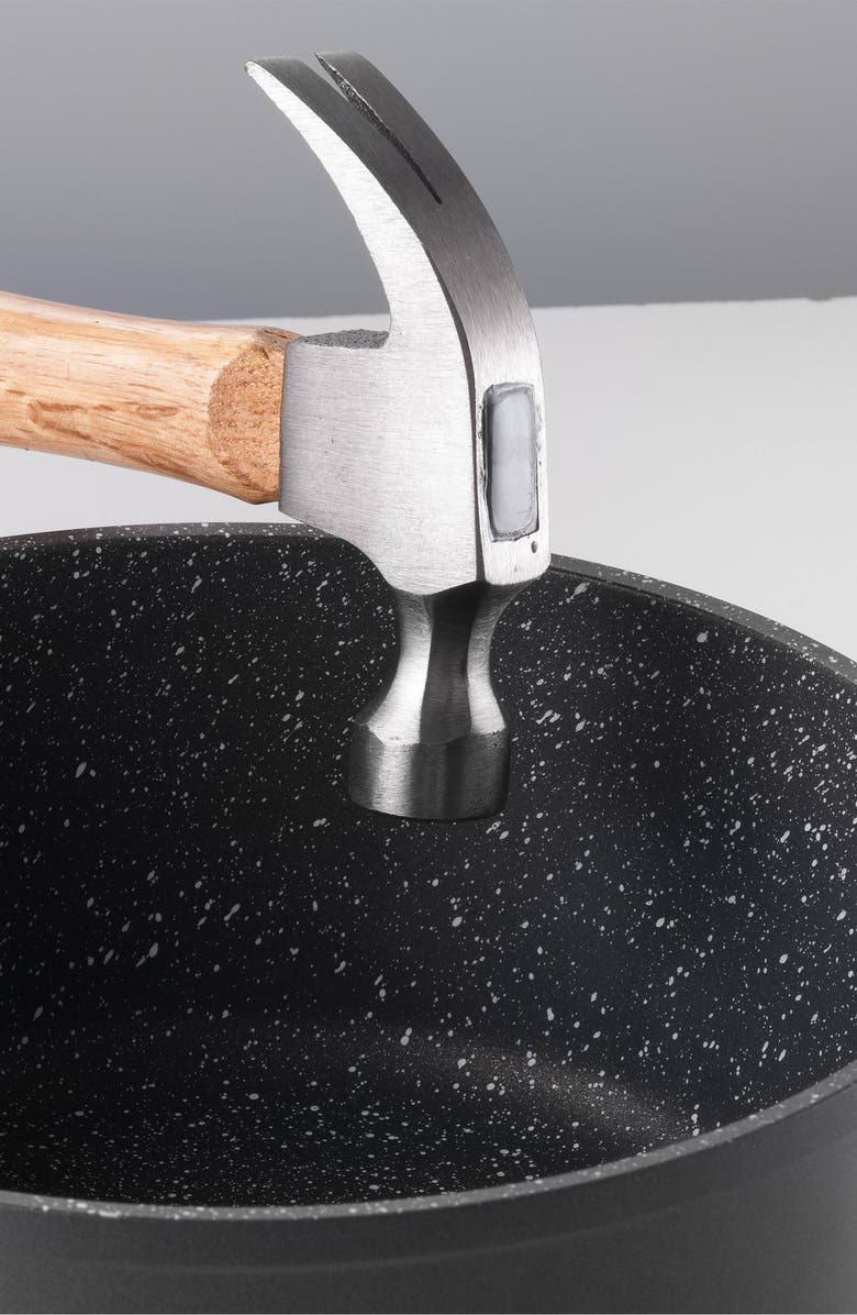 Cuisine::pro<sup>®</sup> GRANITE sauté Pan with Lid 6.3 Qt., Alternate, color, Black